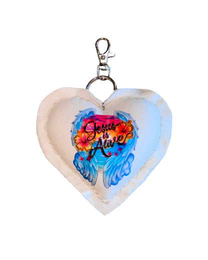 Jesus is Alive Airbrush Denim Charm
