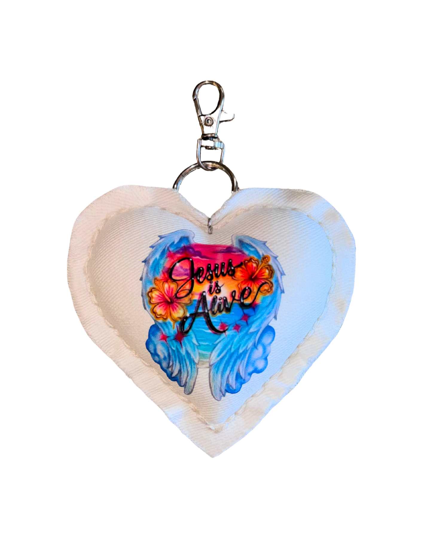 Jesus is Alive Airbrush Denim Charm