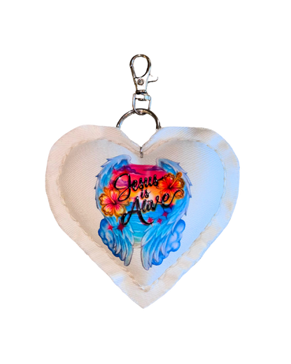 Jesus is Alive Airbrush Denim Charm