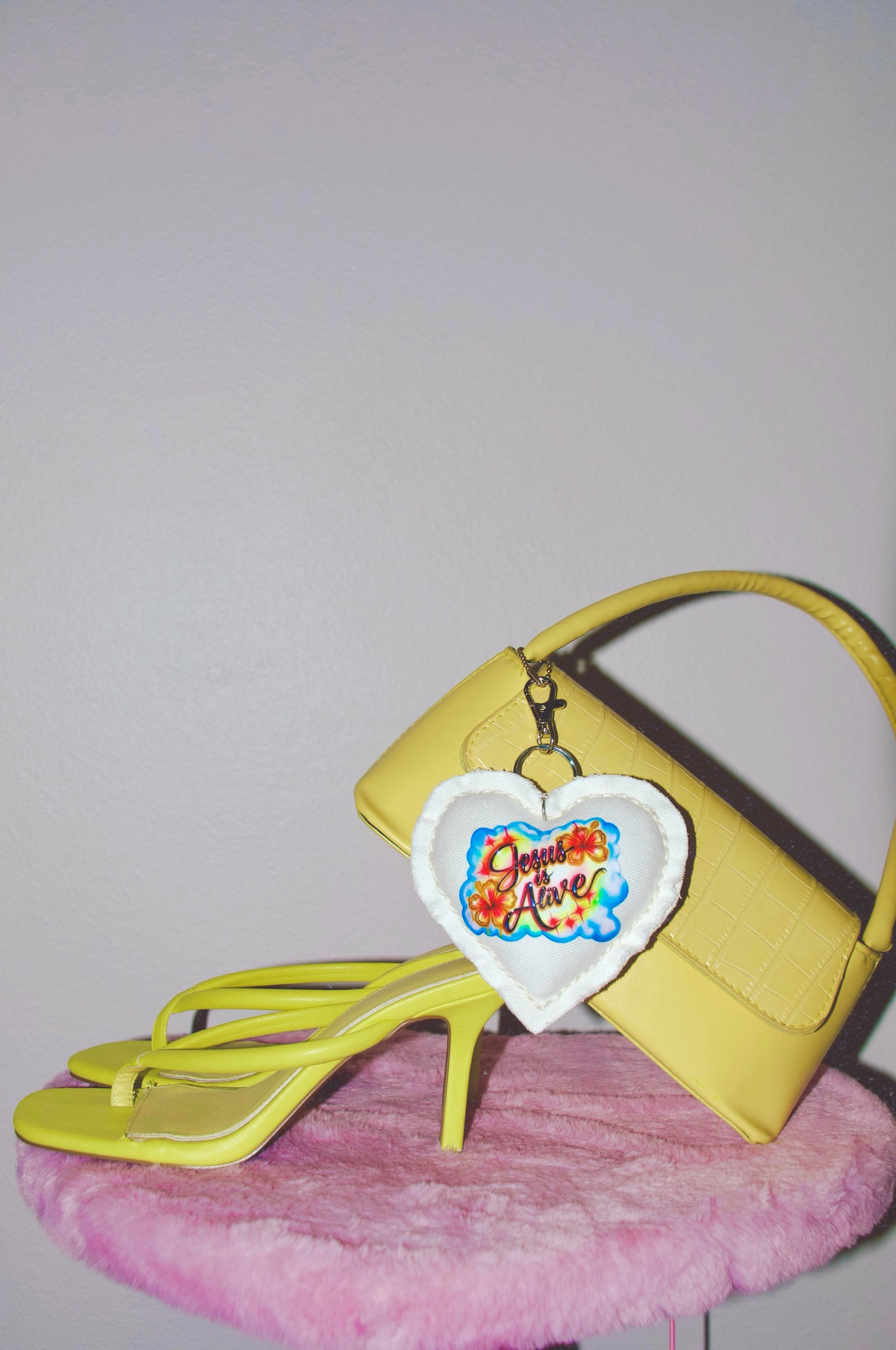 Jesus is Alive Airbrush Denim Charm