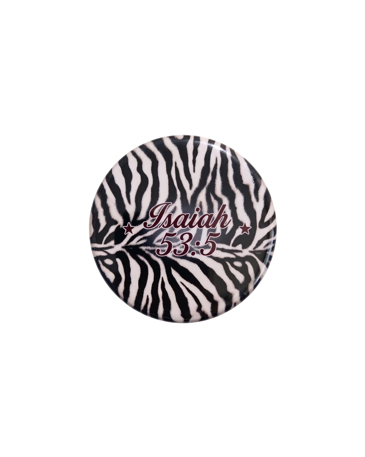 Isaiah 53:5 Zebra Pin